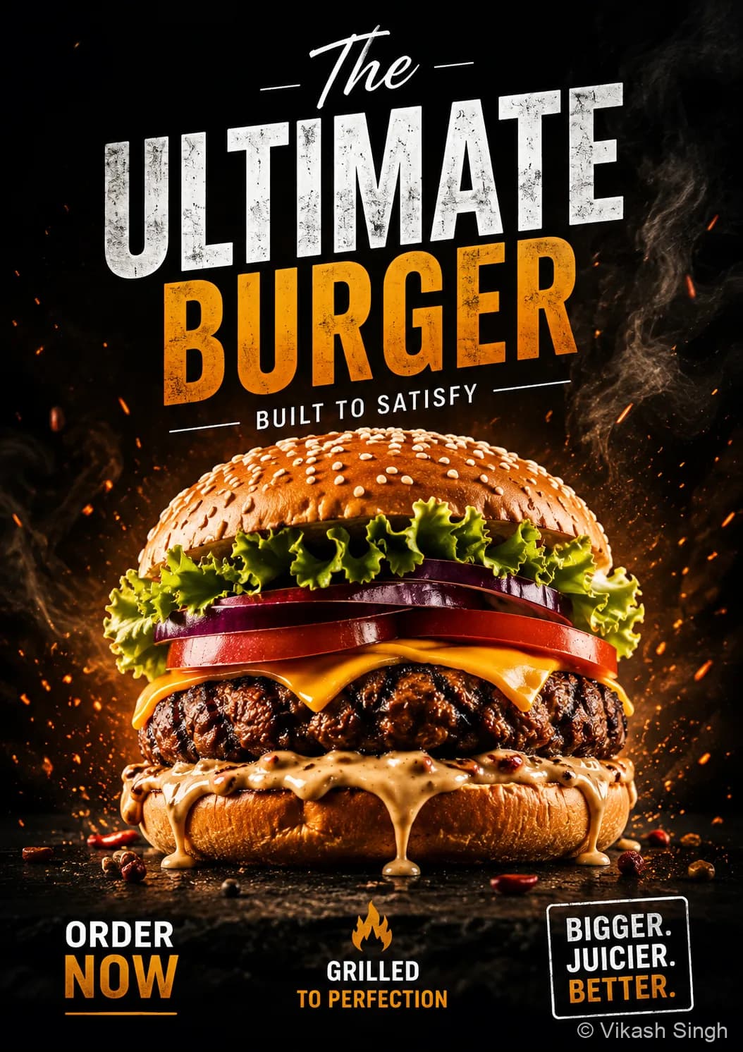 Burger Ultimate — projekt graficzny autorstwa Vikash Singh