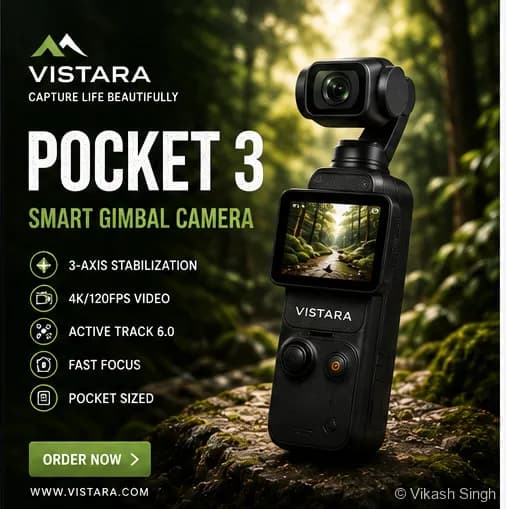 Vistara Pocket 3 — projekt graficzny autorstwa Vikash Singh