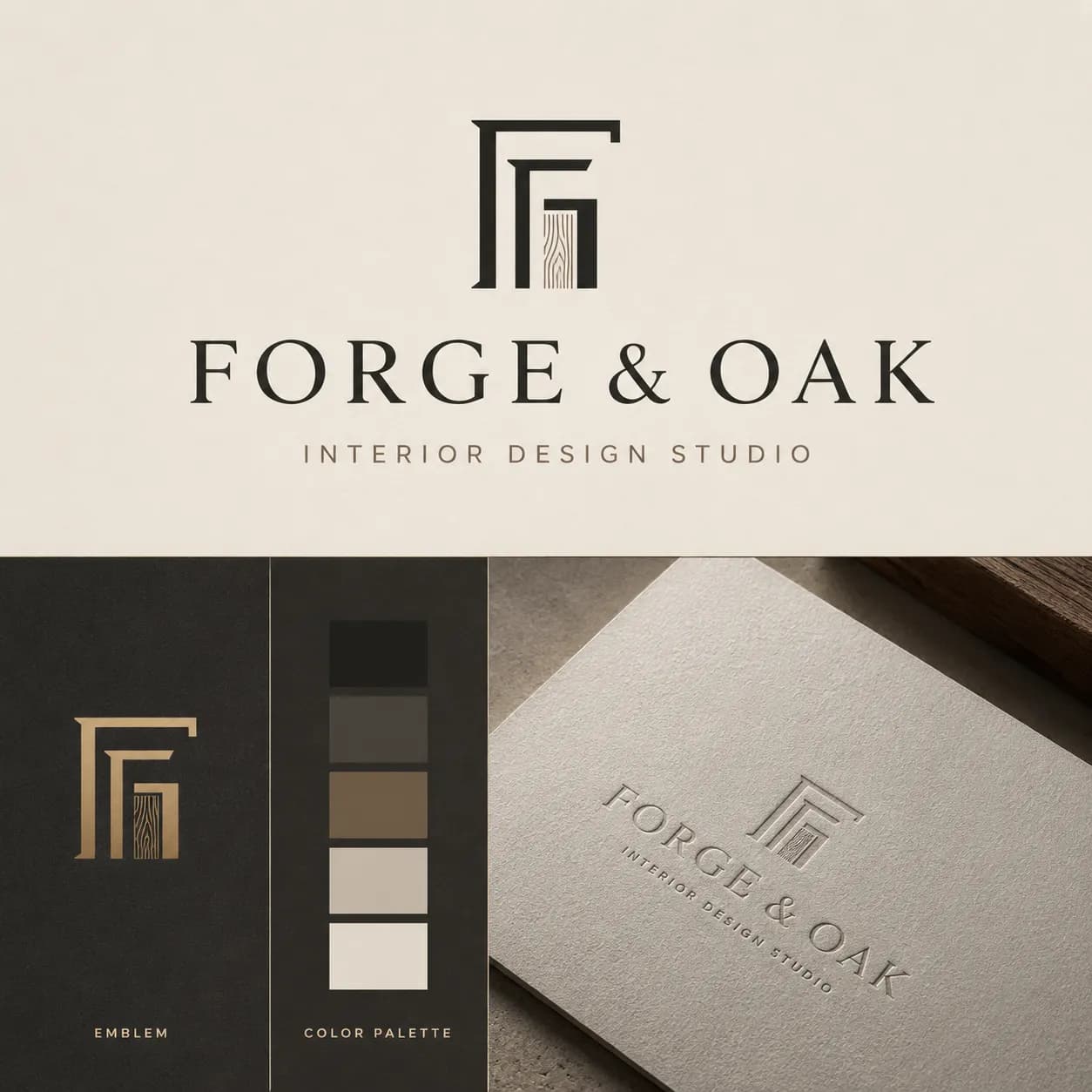 FORGE & OAK — projekt graficzny autorstwa Vikash Singh